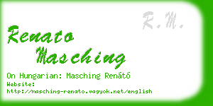 renato masching business card